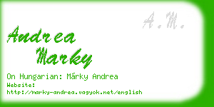 andrea marky business card