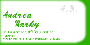 andrea marky business card